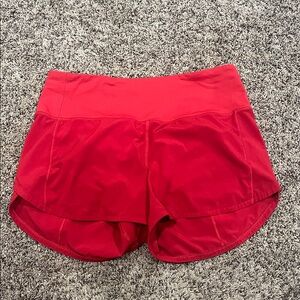 lululemon athletica Red Layered Athletic Shorts